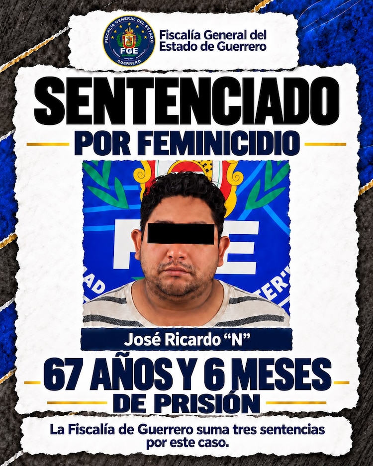 Dos hombres recibieron sentencias de 67 años de prisión por el feminicidio de “Angelito” en Taxco.