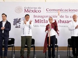 Claudia Sheinbaum, Presidenta de México, ayer, durante la inauguración de la vía.