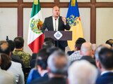 Enrique Alfaro, Gobernador de Jalisco, durante Cuarto Informe de Seguridad.