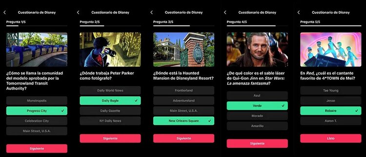 Respuestas al cuestionario Disney 100 en TikTok 28 de octubre 2023