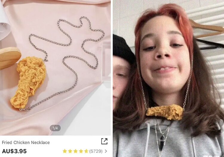 Una pieza de pollo muy real.