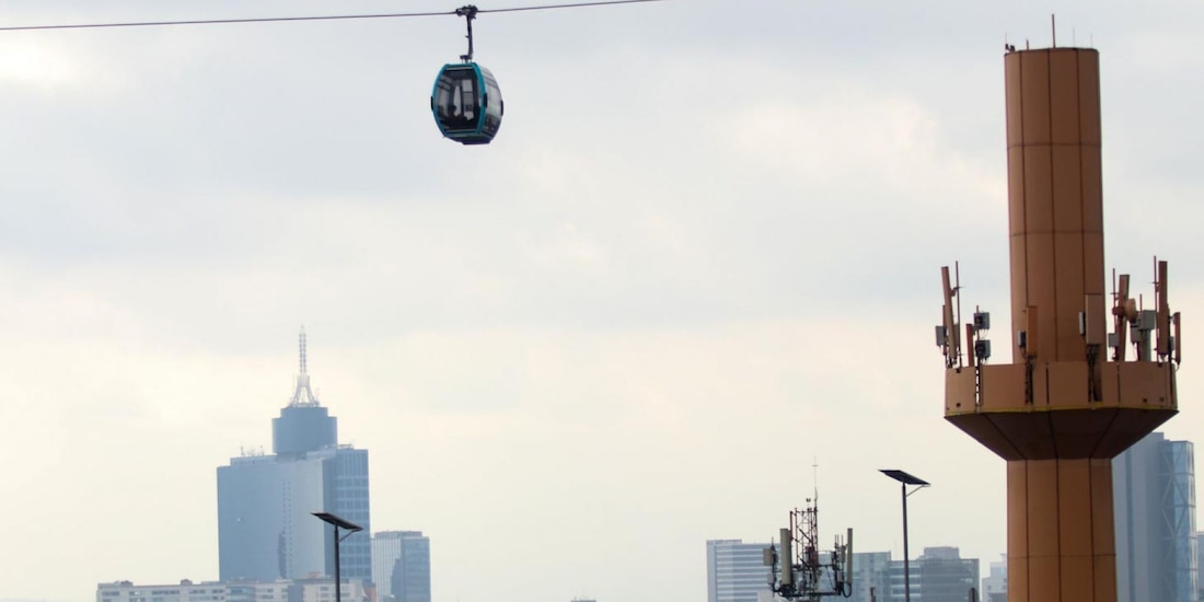 Aspecto de cielo con aire contaminado en el Valle de México.