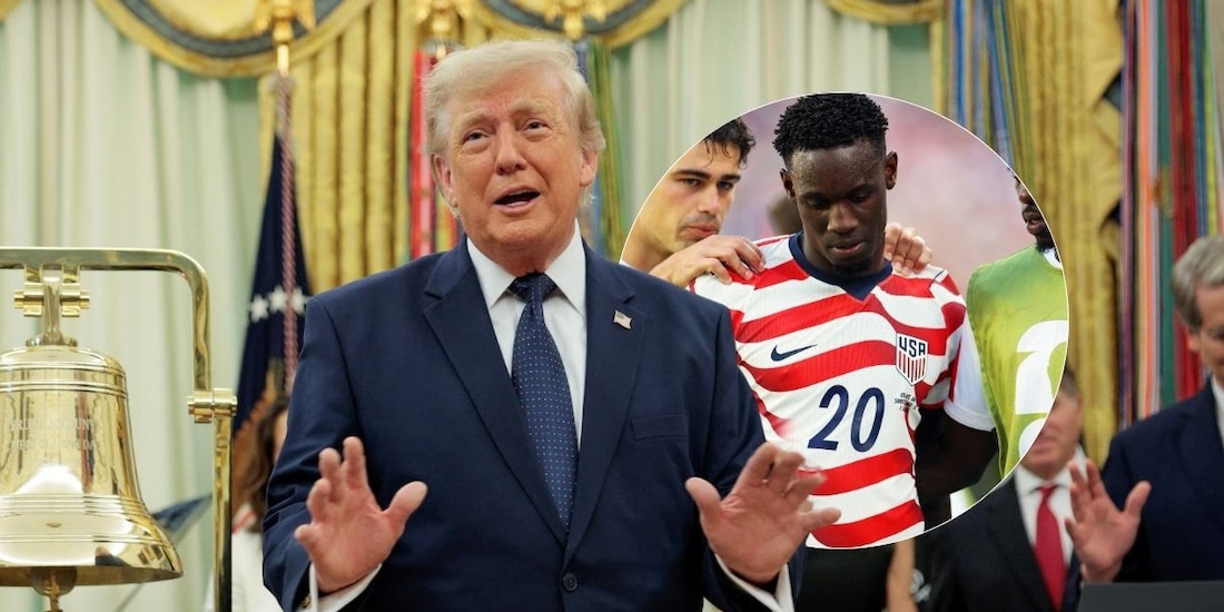 Trump aseguró que no llamó a la FIFA para "decirles qué hacer", sino para "revisar" tarjeta roja contra Balogun.