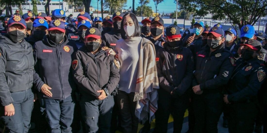 La alcaldesa Lía Limón durante la presentación del Programa Blindar Álvaro Obregón.