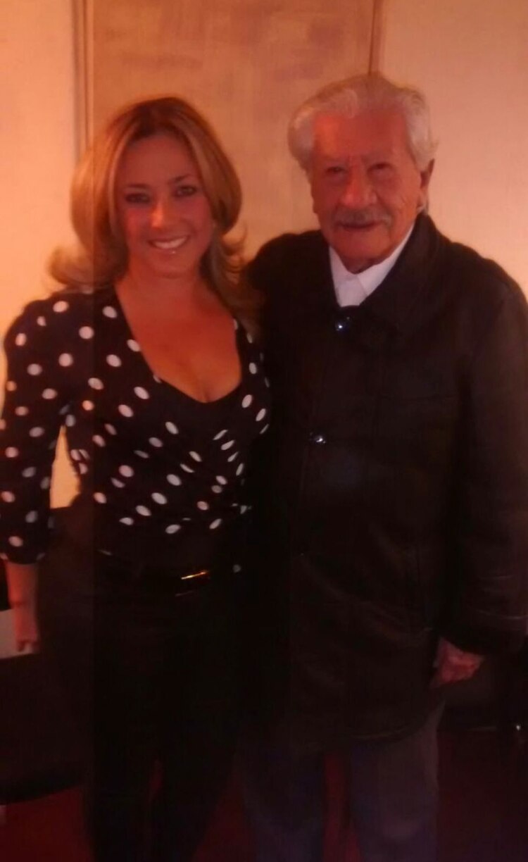 El actor Ignacio López Tarso con Bibiana Belsasso.