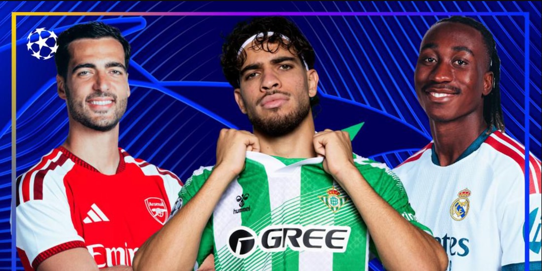 Arsenal, Betis y Real Madrid tienen actividad en la Champions League este miércoles.