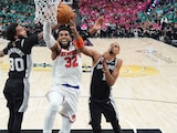 Una acción del Juego 1 de las Finales de la NBA entre Spurs y Knicks