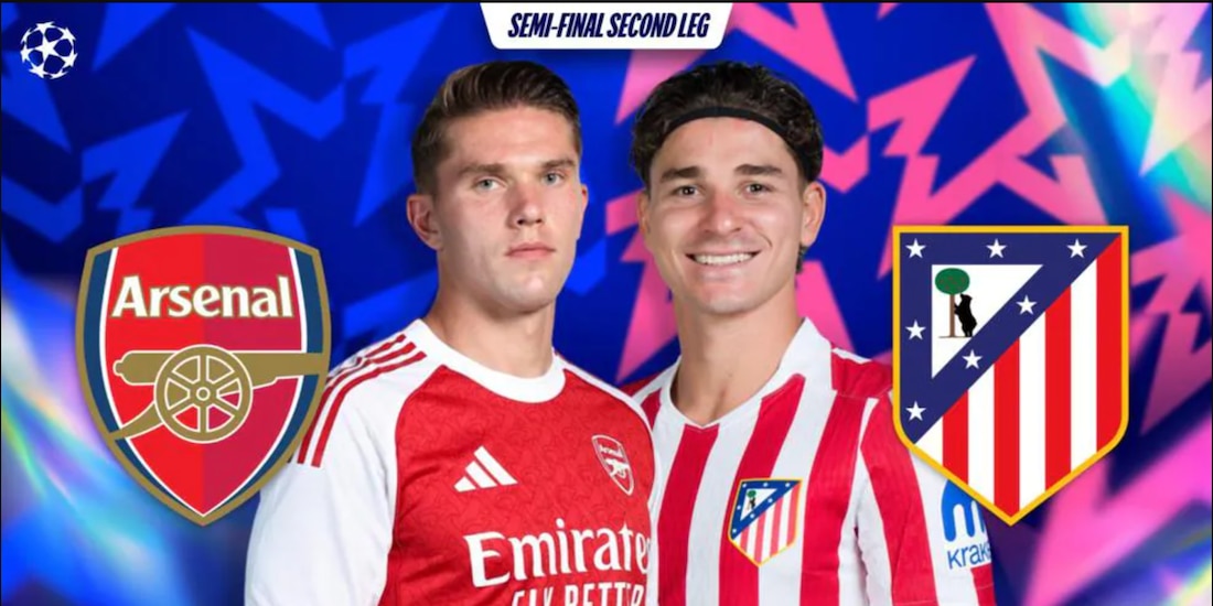 Arsenal es local ante el Atlético de Madrid en la vuelta de semifinales de Champions League.