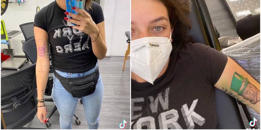 Nerea Godínez, novia de Octavio Ocaña, se tatúa la cara del actor en el brazo