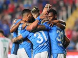 Jugadores de Cruz Azul celebran un gol contra el Necaxa en la Jornada 3 de la Liga MX el pasado 6 de agosto.