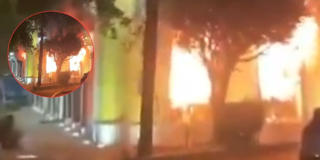 Se registró un fuerte incendio en el Museo de Arte de Mazatlán.