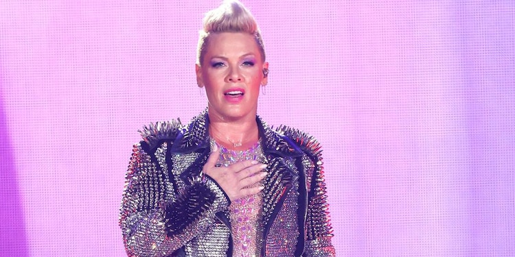 LA CANTANTE Pink, durante uno de sus shows.