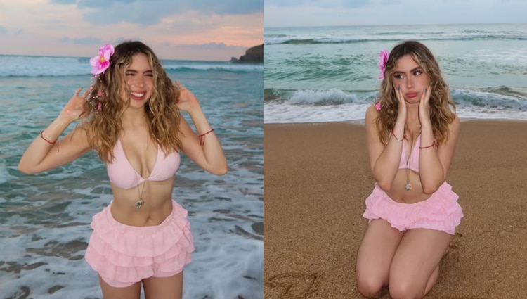 Karen Torres en la playa