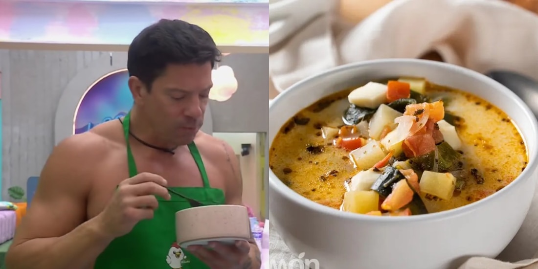 ¿De dónde es el caldo de queso y cuál es la receta original que preparó Yahir?