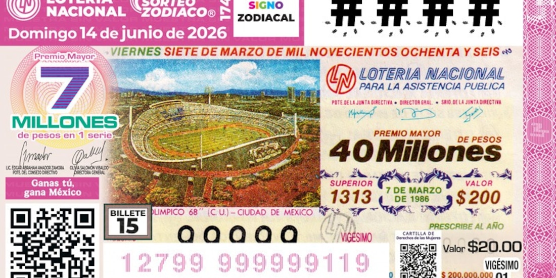 Billete de la Lotería Nacional.