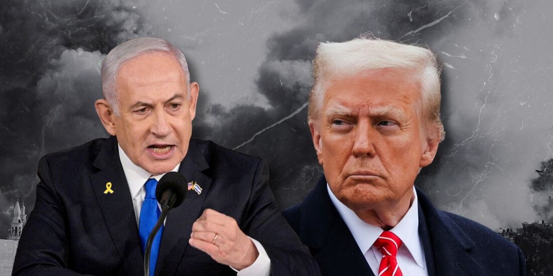 Benjamin Netanyahu (izq.) viaja a Washington para reunirse con Donald Trump (der.).