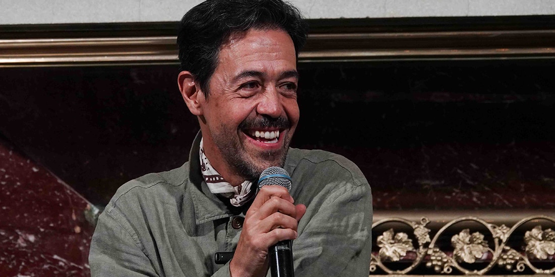 Meme del Real, ayer en conferencia en el Teatro Metropólitan.