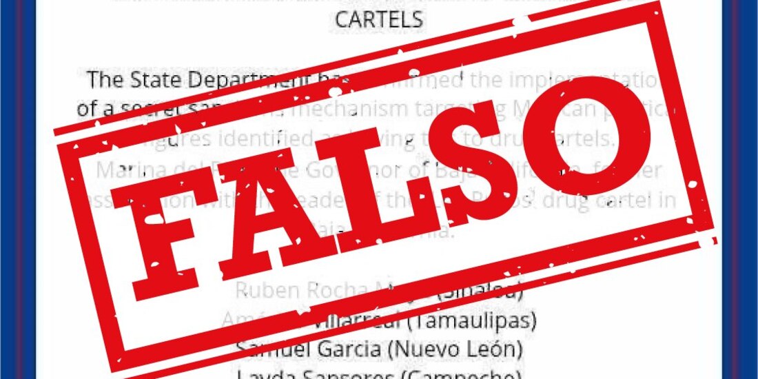 Embajada de México en Estados Unidos desmiente comunicado que relaciona a políticos mexicanos con el narcotráfico.