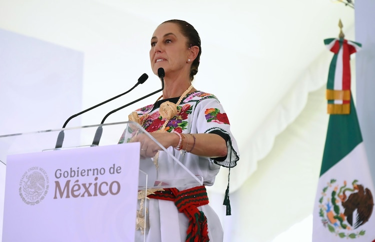 Presidenta Claudia Sheinbaum, en Michoacán.