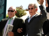 Patrick Stewart junto a Ian McKellen, en 2006