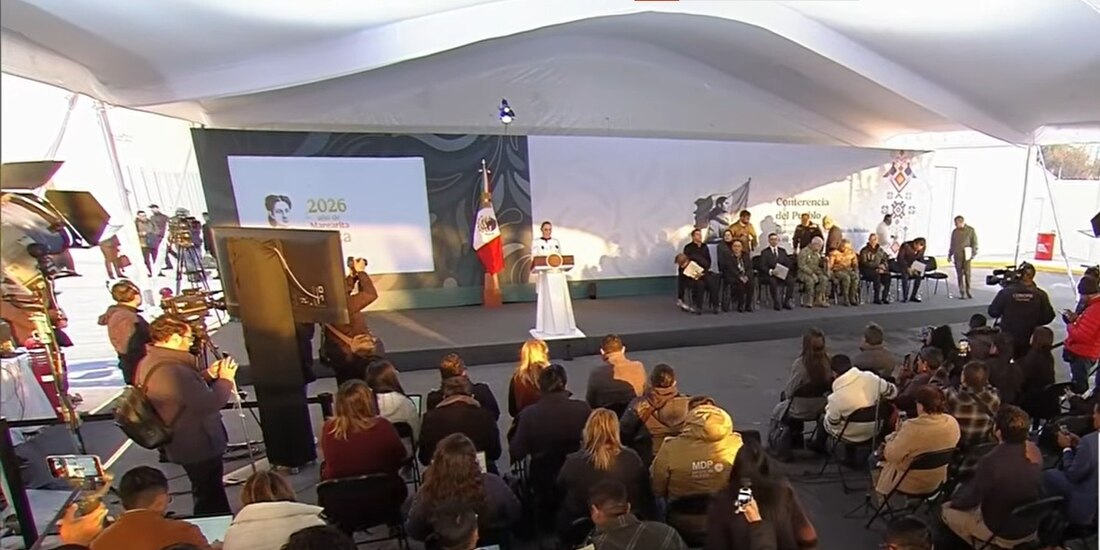 Conferencia de prensa de la Presidenta de México este 16 de enero del 2026.