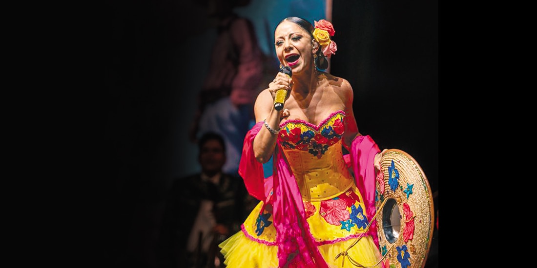 La intérprete Rosy Arango, durante un concierto.