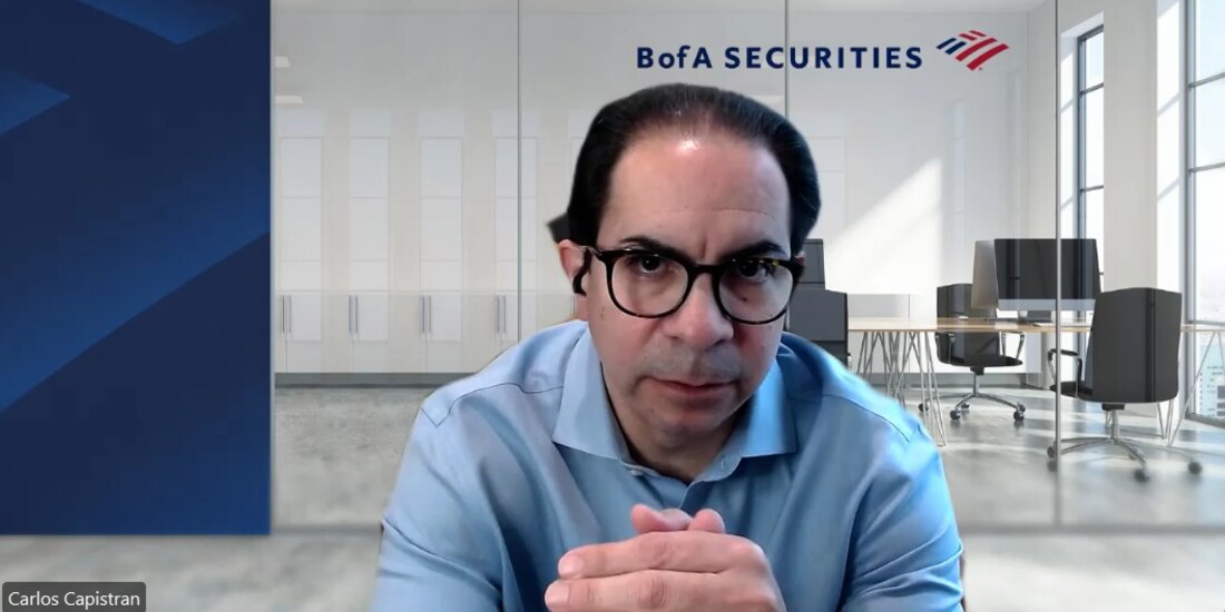 Carlos Capistrán, economista en Jefe de BofAS, ayer, en videoconferencia.
