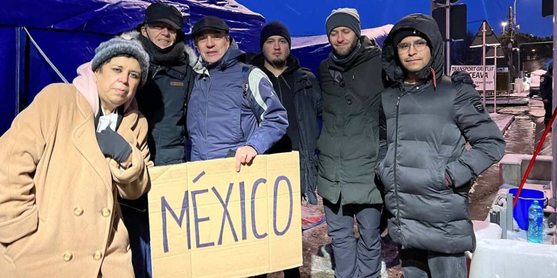 El grupo salió el martes a bordo de un autobús de Kiev, Ucrania.