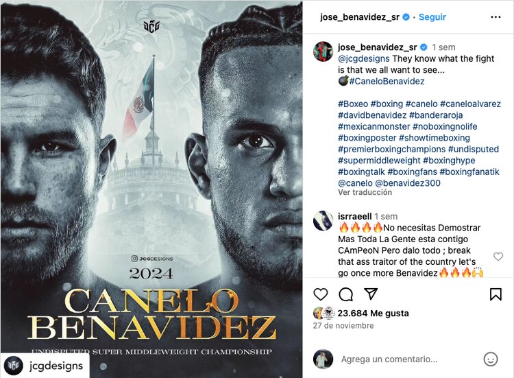 Póster Canelo vs Benavidez