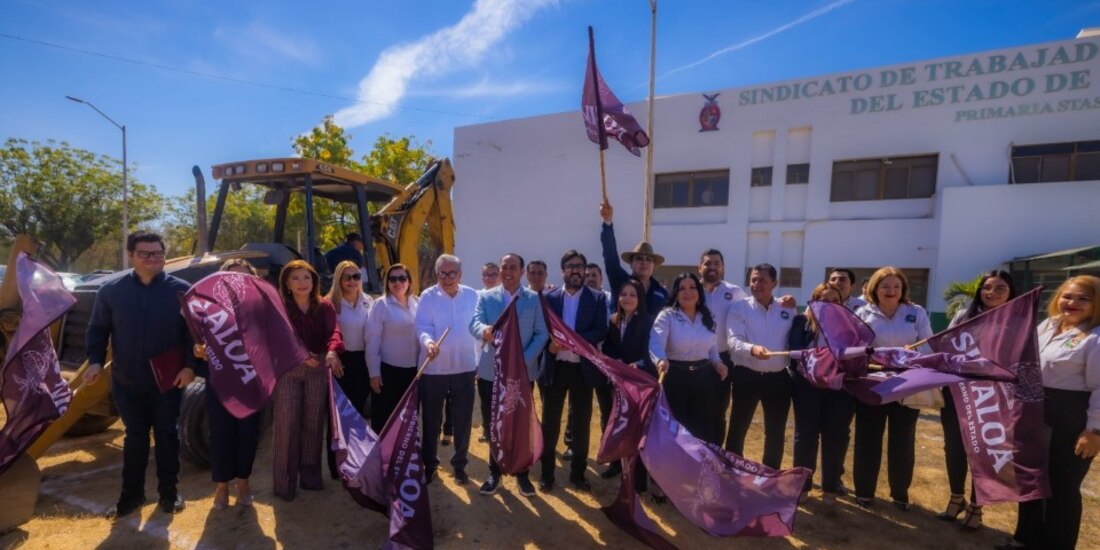 Autoridades estatales y sindicales presentan las nuevas obras de infraestructura en beneficio de la educación en Sinaloa.