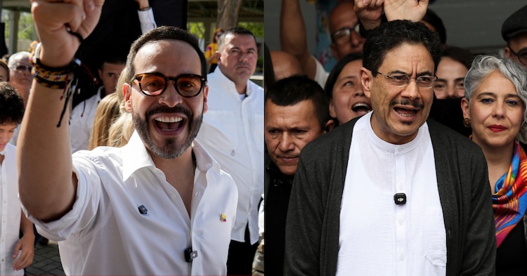 Los candidatos Abelardo De La Espriella e Iván Cepeda