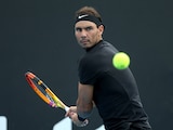 Rafael Nadal en acción durante un juego de preparación de cara al Abierto de Australia, el pasado 4 de enero.