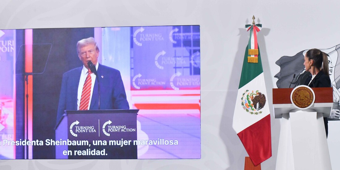 La Presidenta Claudia Sheinbaum, ayer, en Palacio Nacional.