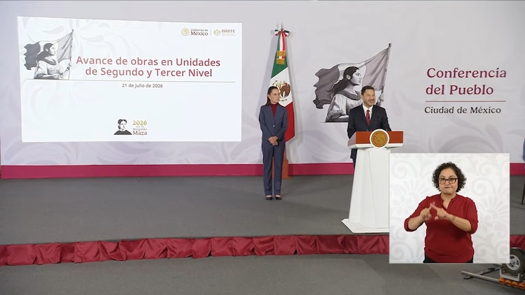 Martí Batres Guadarrama este día en Palacio Nacional.
