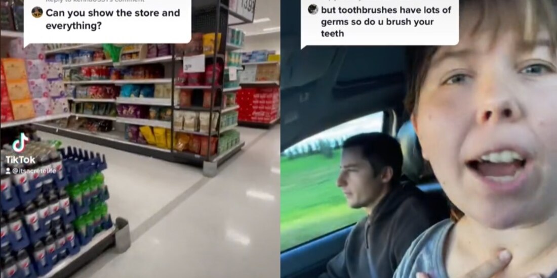 Pareja renta un supermercado una vez por semana, porque la mujer tiene miedo a gérmenes