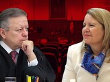De izq. a der. Arturo Zaldívar, Expresidente de la SCJN y Loretta Ortiz Ahlf, Ministra de la SCJN