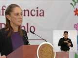 La Presidenta Claudia Sheinbaum este lunes en Palacio Nacional.