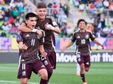 Gilberto Mora, de México, celebra su gol ante Marruecos en el Mundial-Sub 20