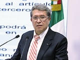 El diputado Ricardo Monreal, ayer, durante la Conferencia Legislativa del Pueblo.