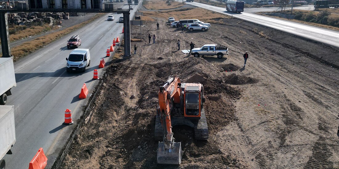 Obras de acceso en zona Tesla.