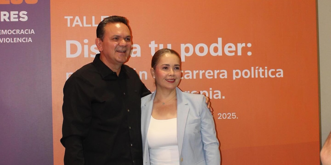 Sergio Torres Félix y Elizabeth Montoya Ojeda, coordinador y diputada de Movimiento Ciudadano, respectivamente, en Sinaloa.