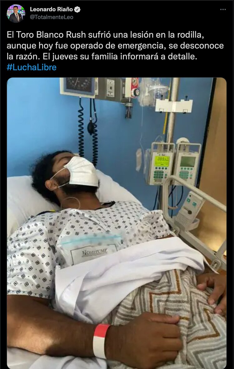 Rush fue operado de emergencia; se desconoce su estado de salud.