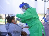 Aplicación de prueba para detectar presencia del coronavirus.