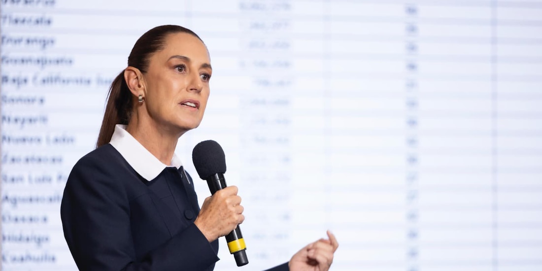 Sheinbaum Pardo en conferencia de prensa.