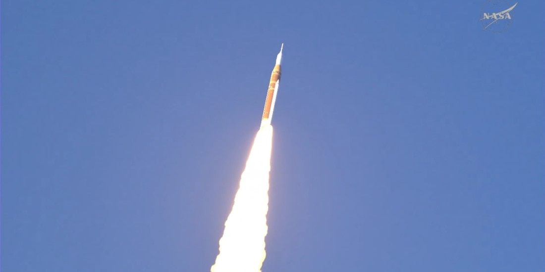 Momento del despegué del cohete Artemis II