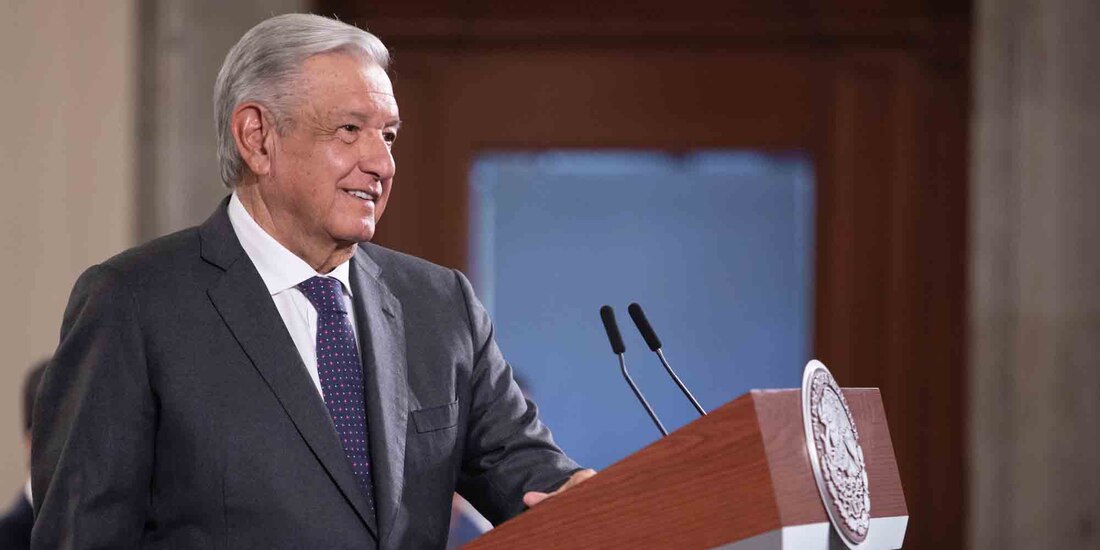 Andrés Manuel López Obrador en conferencia de prensa.