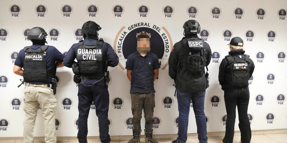 Elementos de la FGE y fuerzas federales detuvieron al presunto homicida en el municipio de Tacámbaro.