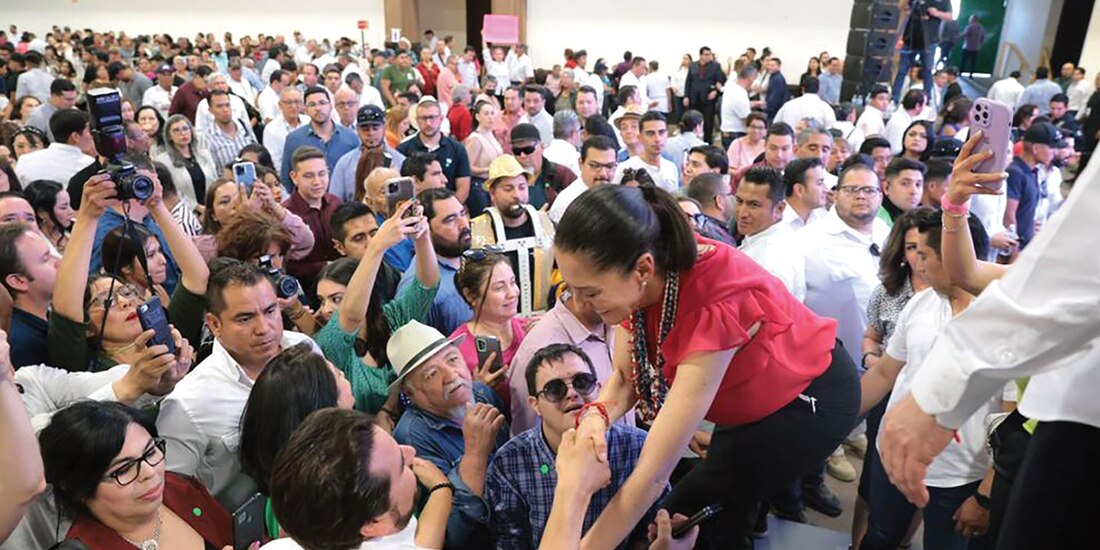 La mandataria capitalina durante el evento, en Sonora, ayer.