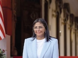 La presidenta interina de Venezuela, Delcy Rodríguez, el 11 de febrero.