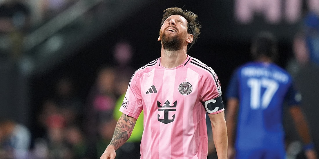 EL CRaCK argentino se lamenta después de una falla en el partido de ayer en la liga de Estados Unidos.